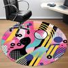 1pc Abstract Art Print Chair Carpet for Office Non Slip, Lightweight, Machine Washable Rug for Office Holiday Decor
