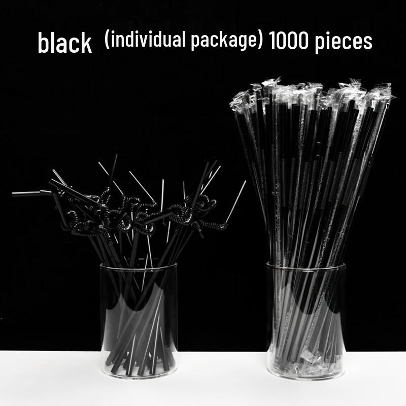 ZISIZ Disposable Colored Art Straws