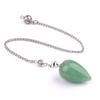 1pc Natural Stone Pendant Crystal Pendulums for Dowsing Divination Obsidian Quartz Reiki Spiritual Healing Pendule Jewelry