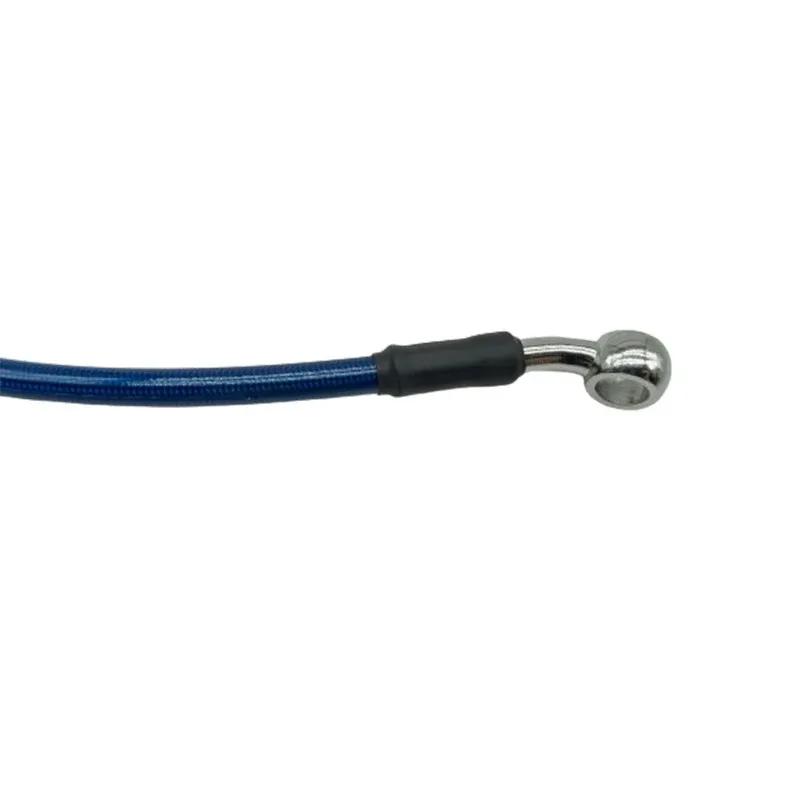 2X 10mm 28Degree Motorcycle Dirt Bike Braided Line Steel Brake Hose Cable Hydraulic Banjo Pipe 300-2200mm Fit Universal Racing