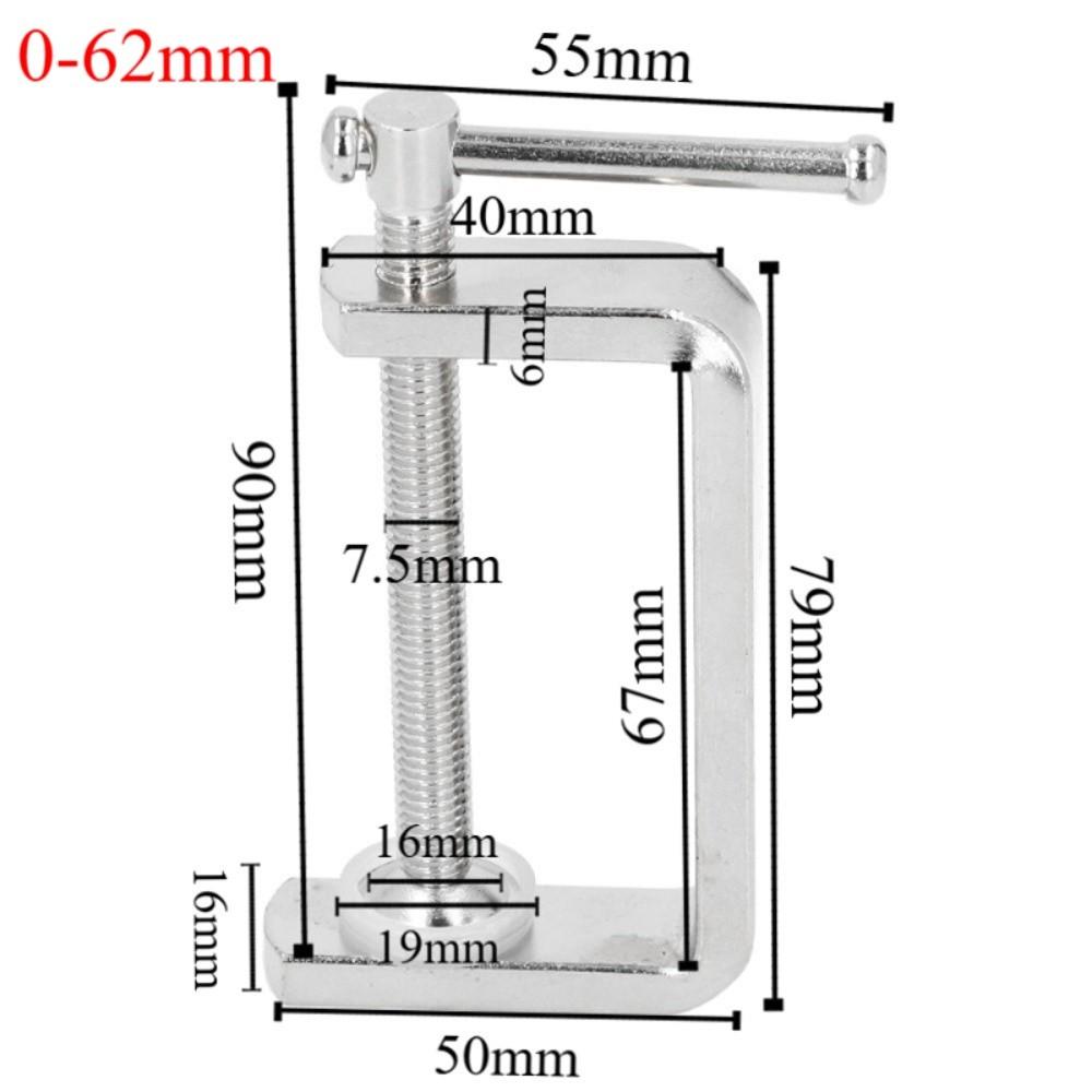 2 PCS Wide Jaw Opening C Clamp Multiple Sizes Carbon Steel Woodworking Clamp Tiger Clamp