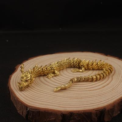 Decoración de Mesa de Sala de Estar Artesanía Antigua de Cobre del Dragón del Zodíaco