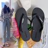 Новые шлепанцы женские летние плоская подошва щипают ноги однотонные приморские пляжные туфли пара крутые тапочки мужские