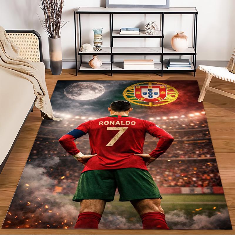 Soccer Star Designed floor mat, suitable as a non-slip mat for the living room or bedroom sofa