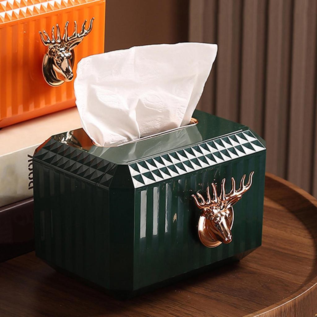 Chic Deer Head Tissue Box Organizer for Home and Office Decor