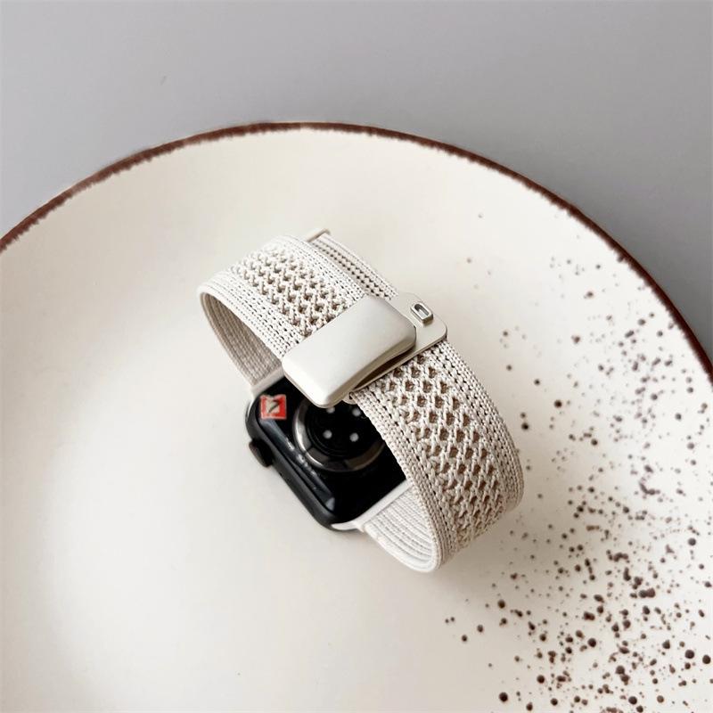 Compatible Nylon Woven Magnetic Buckle Breathable Band for Apple Watch