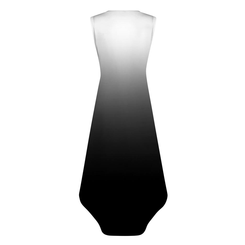 Women's 2024 Summer Casual Loose Sundress Long Dress Print Sleeveless V Neck Split Tshirt Maxi Dresses