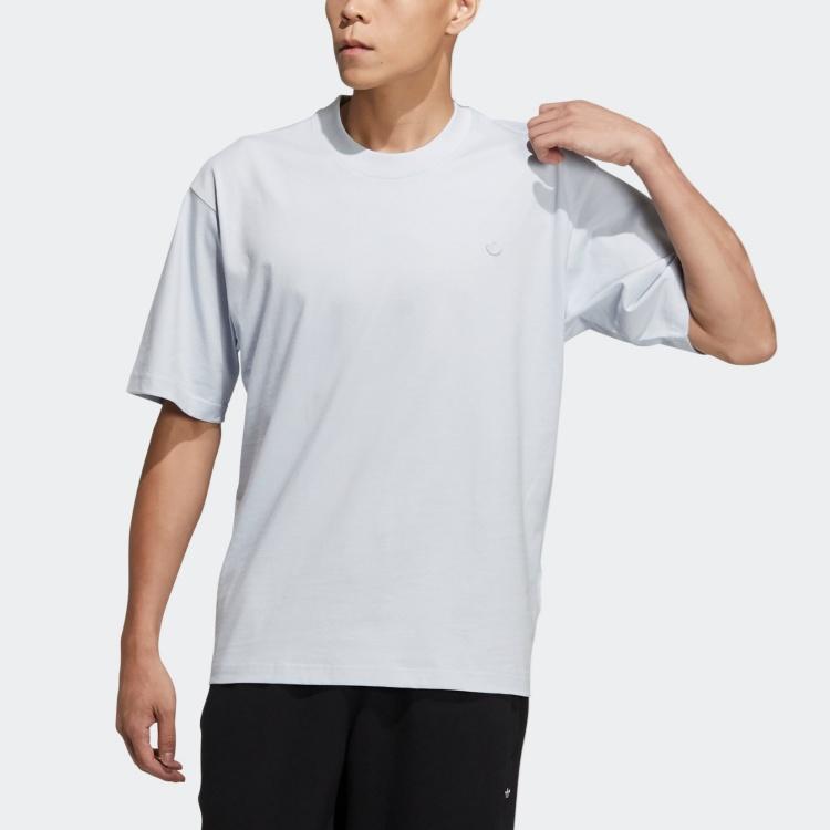 Adidas Originals Adicolor Series Solid Sport Loose Round Neck T-shirt Men Tops Blue HC8583