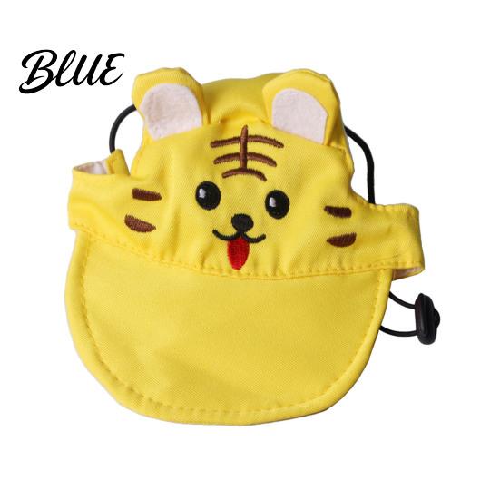 Breathable Cat Hat Sun Hat Cute Animal Embroidery Adjustable Summer Lightweight Pet Cap with Ear Holes for Camping Backyard Play Non-restrictive