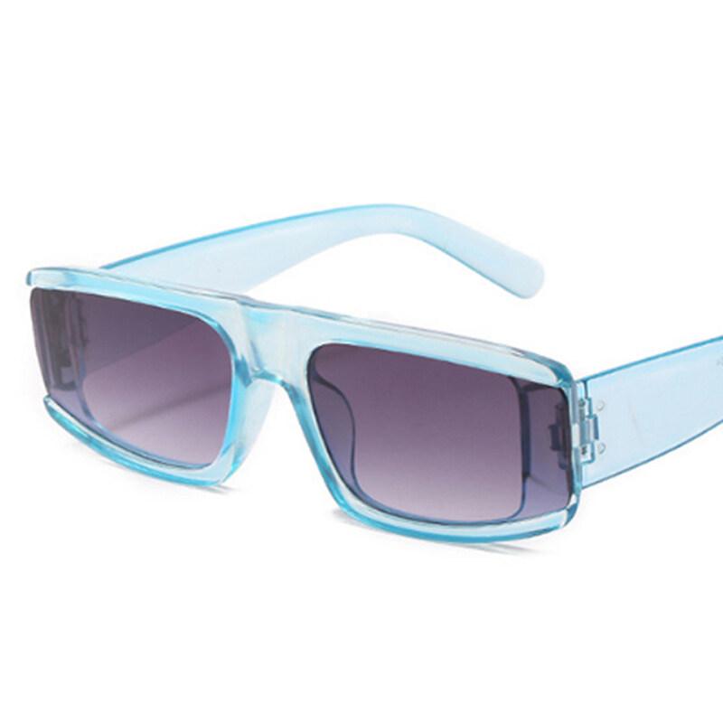 Vintage Rechteckige Sonnenbrille Damen Mode nicht-polarisiert Quadratisch Kleiner Rahmen Spiegel Sonnenbrille Einteilige Sonnenbrille Weiblich