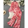Dopamine Spring and Summer Pleated Drape Fashion Suit