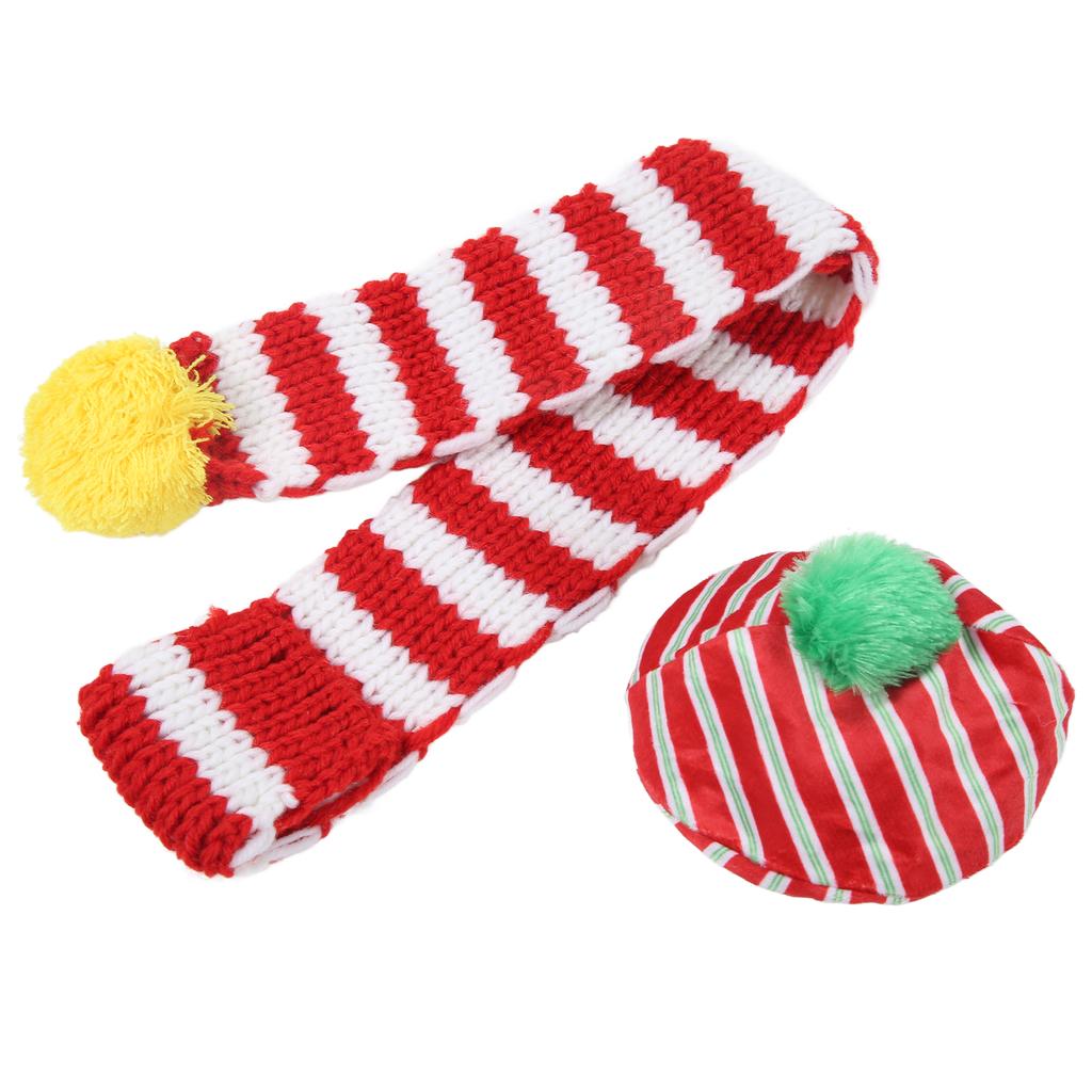 Dog Hat and Scarf Set Dog Christmas Adorable Knitted Hat Set for Pet Cat Dog Small Medium Large Dogs