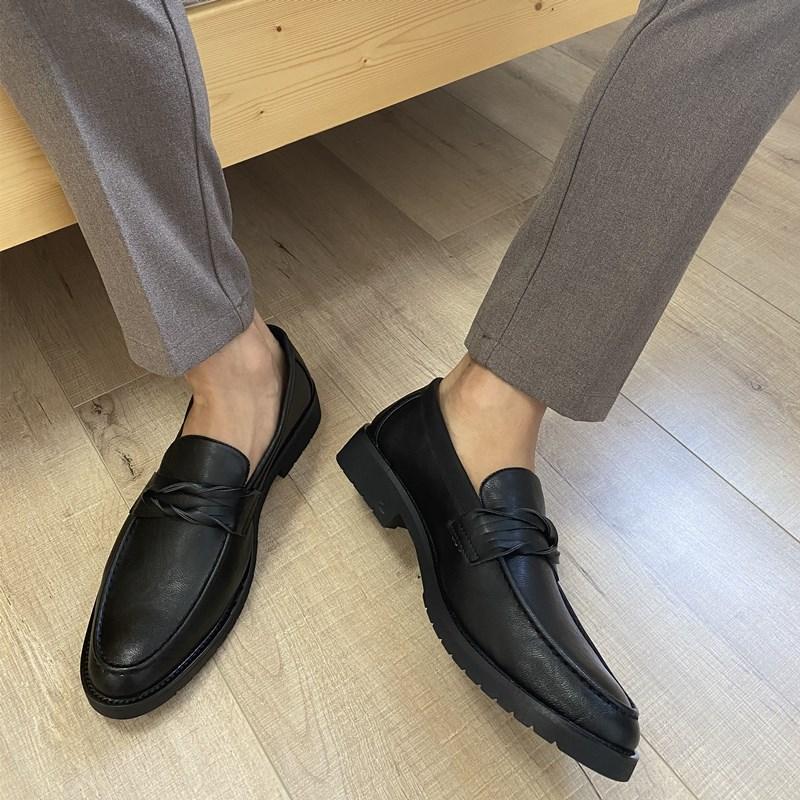 

Autumn Doudou British Business Casual Leather Shoes Breathable Young Hairstylist Dress 38-men s style