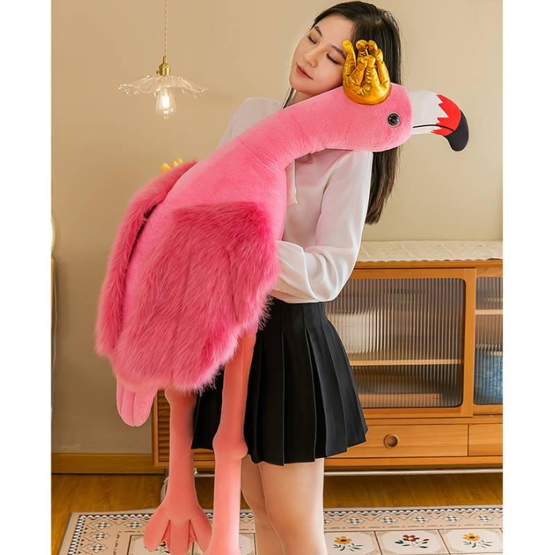 Princess Crowned Flamingo Plush Toy For Girls Soft And Cuddly