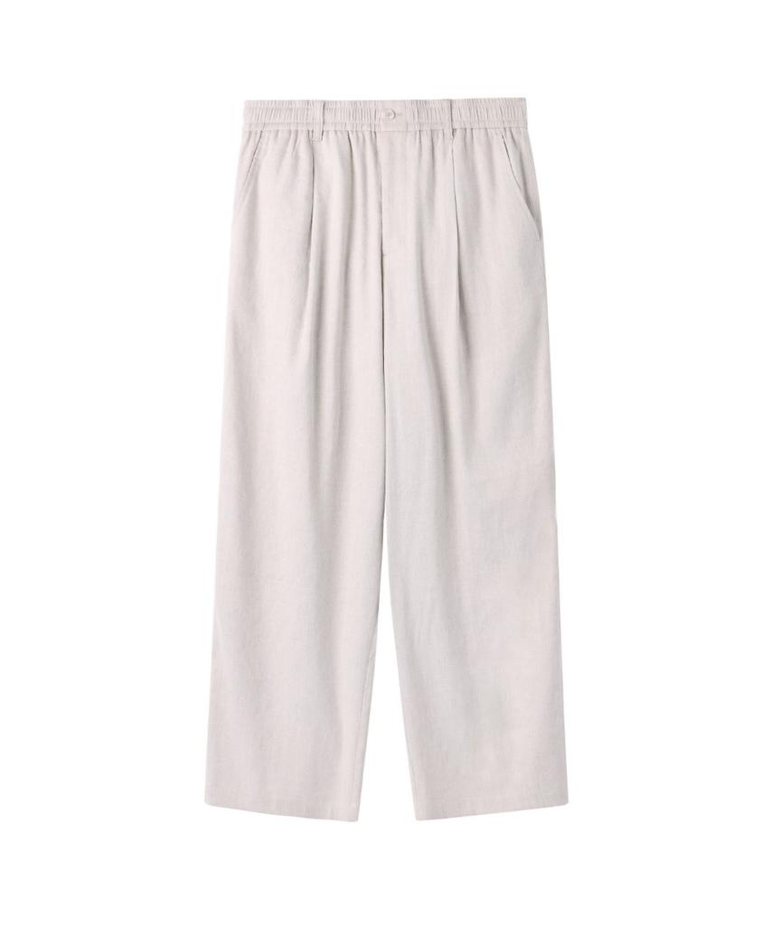 BROMPTON LONDON Linen Blended Banding Trousers - Oatmeal (P262Mpt137)