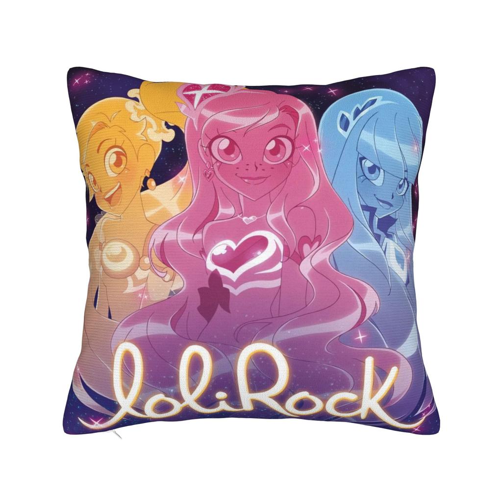 LoliRock Kopo Music Girls Pillow Case  Soft Pillow Cover Retro Trendy Pillowcases For Couch Sofa Bedroom