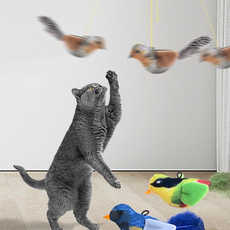 Katzen Spatz Teaser Interaktives Kätzchenspielzeug Bewegung Unterhaltung Bewegungsspiel Katzen Interaktives Spiel Zwitschern