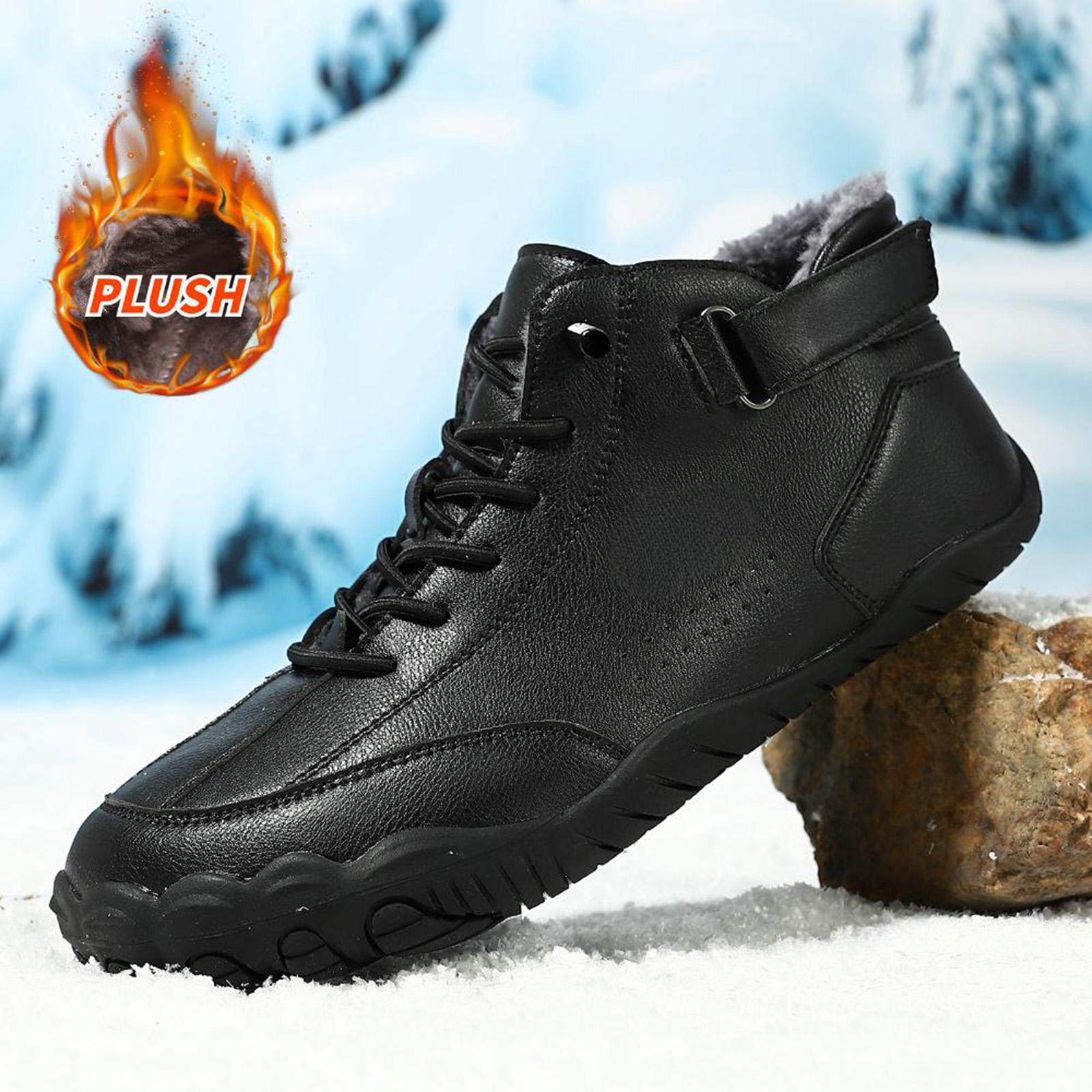 

Unisex Outdoor Fashion Plus Velvet Casual Shoes Lace-Up Casual Shoes 42 чёрный