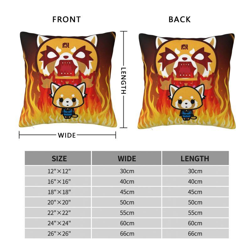 Custom Modern Japan Cartoon Aggretsuko Anime Sofa Cushion Cover Polyester Throw Pillow Case Bedroom Decoration
