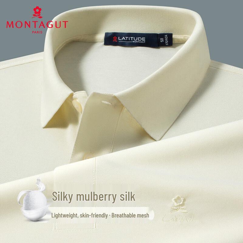 Montagut 15% Silk Blend Breathable Men's Polo Shirt