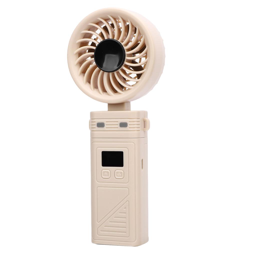 Handheld Fan 5200mAh Rechargeable Foldable Fan with 6 Wind Speed Digital Display Detachable Head