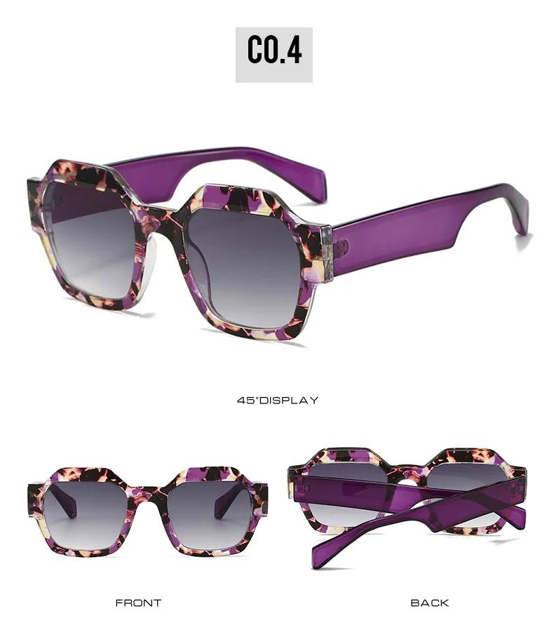 New Vintage Big Square Sunglasses Women Men Fashion Retro Thick Edge Frame Luxury Male Sun Glasses Shades Uv400 Eyeglasses