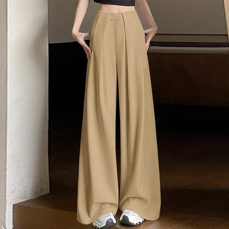 ZANZEA Women Classic Casual Solid Color Loose Wide Leg Pants