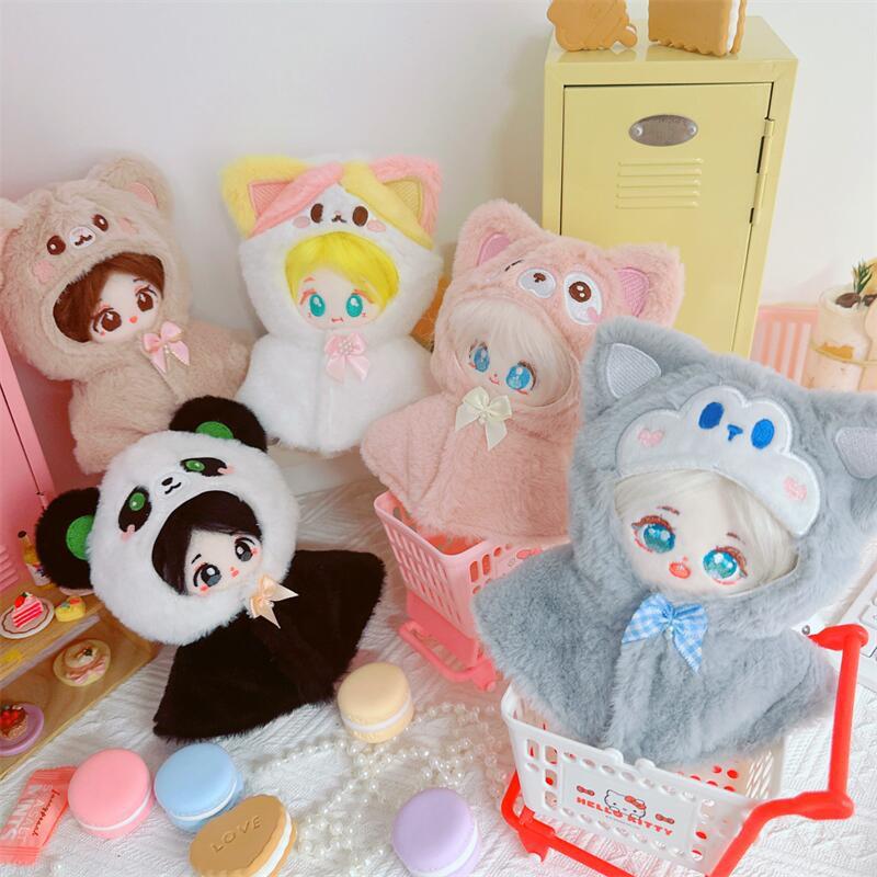 10cm Cotton Doll Clothes: Starfish & Normal Body Plush Outfits with Cat, Bear, Shawl, Vest