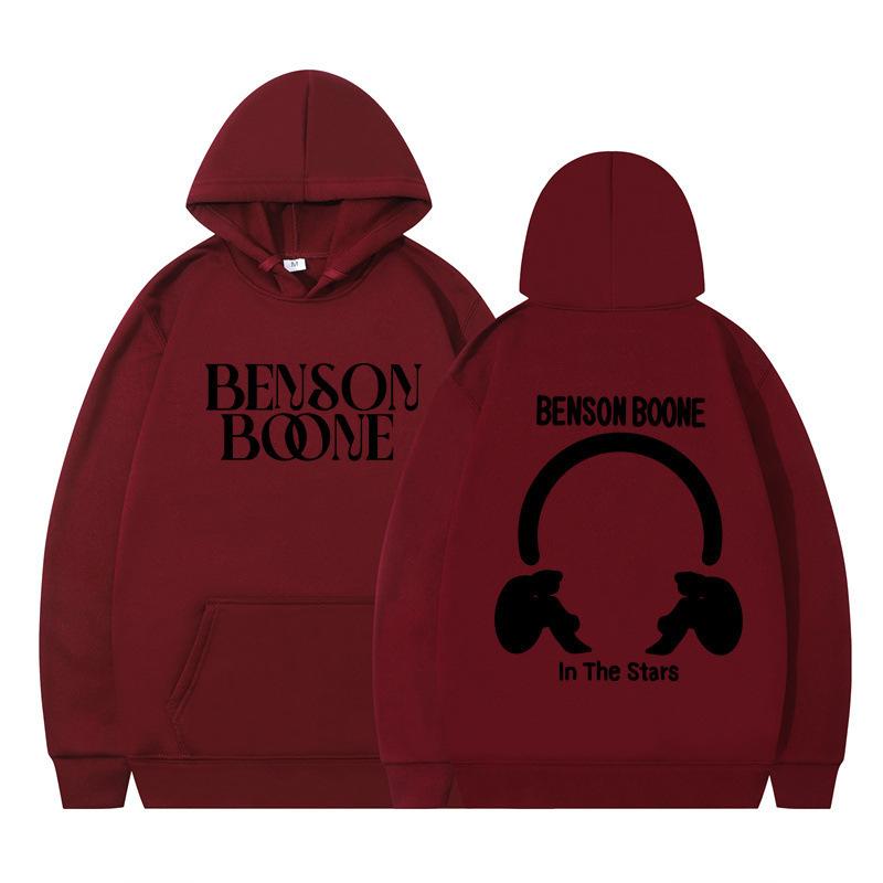 Hooded Sweater Harajuku Funny Benson Boone Sweater Long Sleeve Men's and Women's Pullover