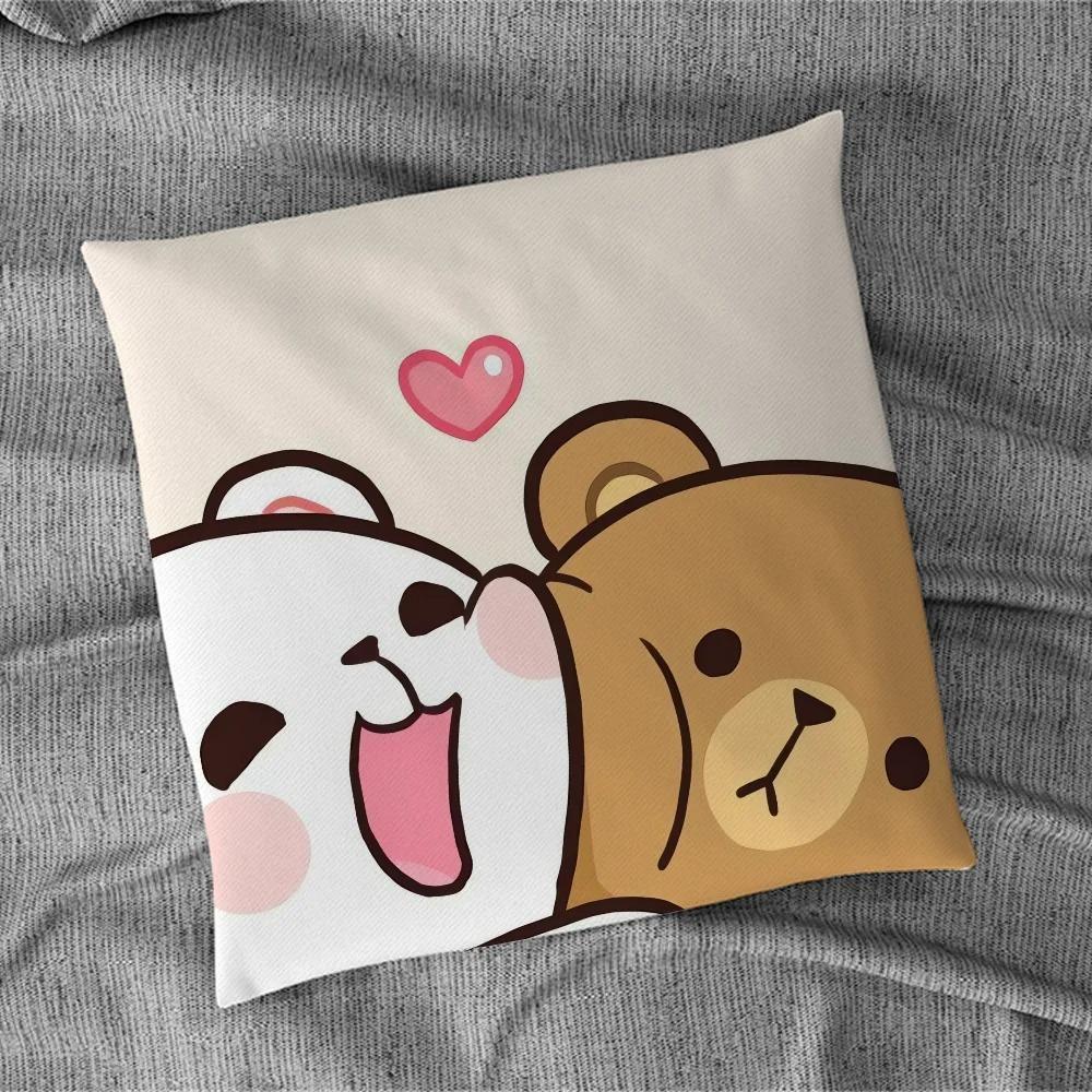 

Наволочка с милым рисунком медведя, украшение интерьера, офисная гостиная, домашняя наволочка 40x40cm