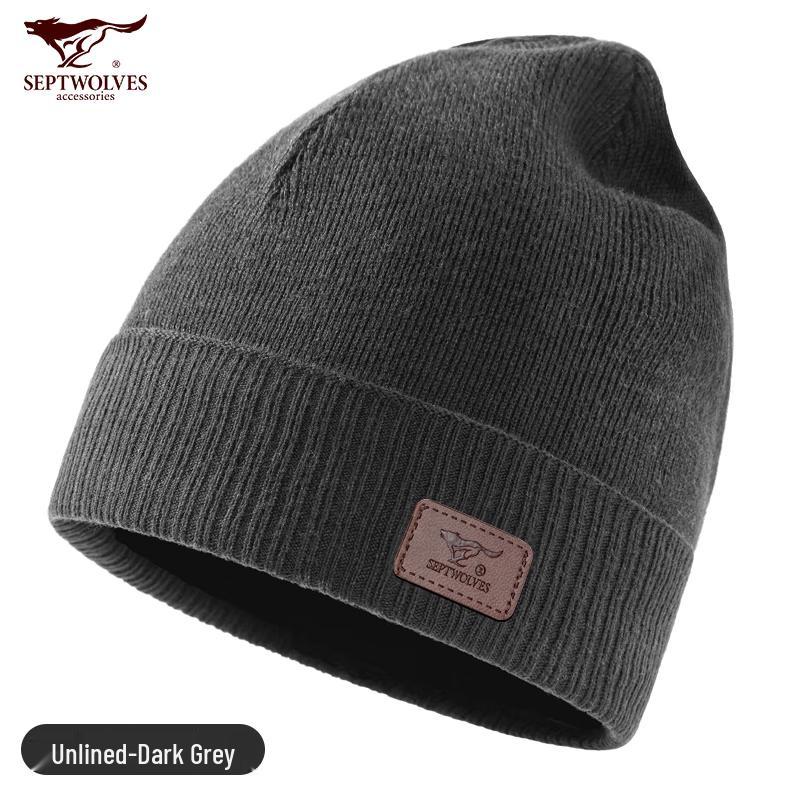 

Мужская теплая вязаная шапка Septwolves