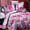 Fashion Home Decor 3D Duvet Cover Pillowcase Quilt Bedding Set Queen King Pretty Rose Flower
