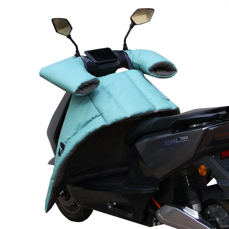 Windproof Plush Winter Cover for Electric Scooters & Motorcycles - Universal, All-Season, Two-Piece