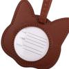 Tag PU Leather Cat Shape Airplane Suitcase Tag Travel Accessories Boarding Pass Luggage Tag