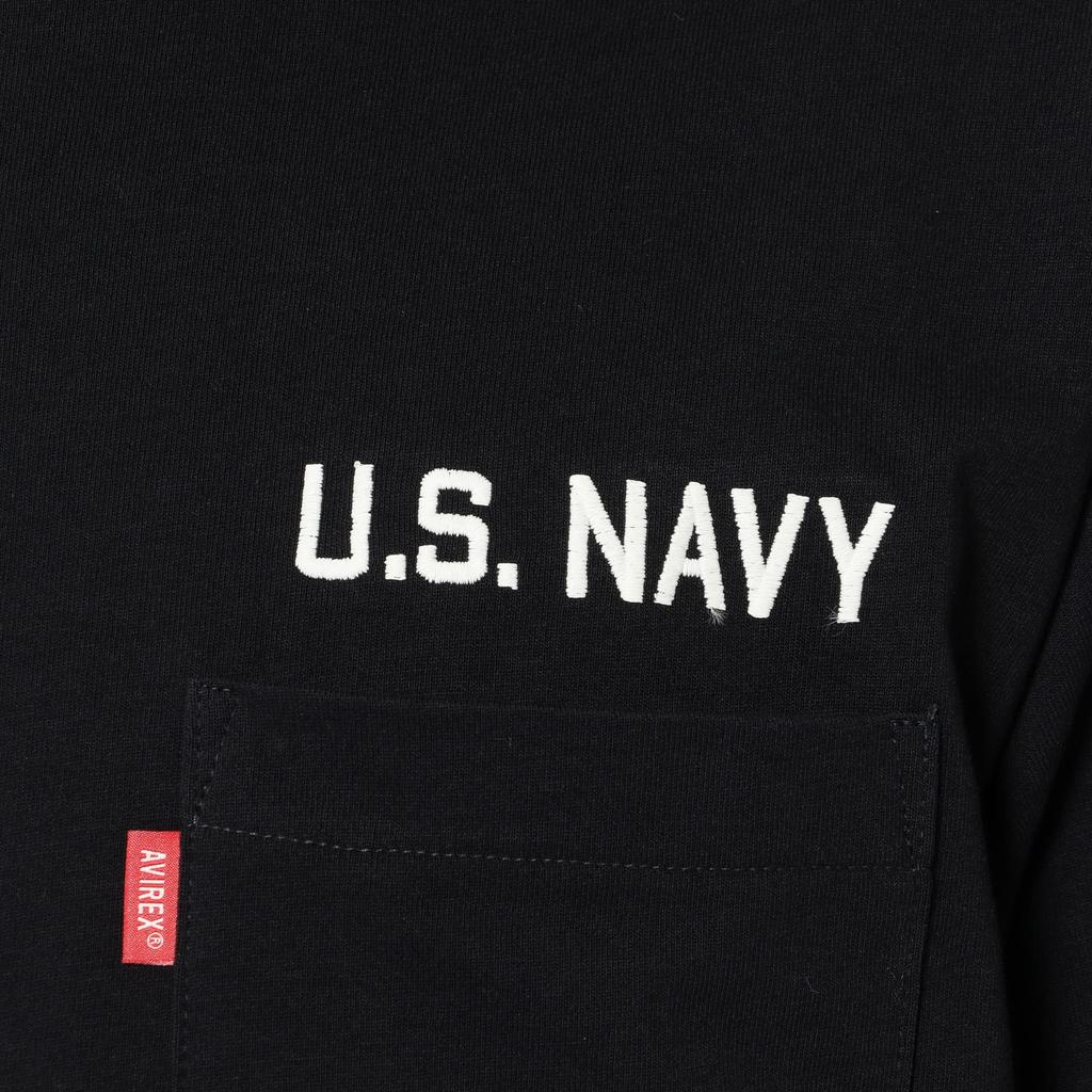 Avirex Naval Pocket Tee 6123347 Medium 002 Men's Off/White