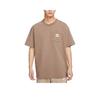 Nike Sportswear Comfortable Fashion Versatile Simple Solid Color Letter Short Sleeve T-Shirt Men Tops Mink-Brown IF0621214
