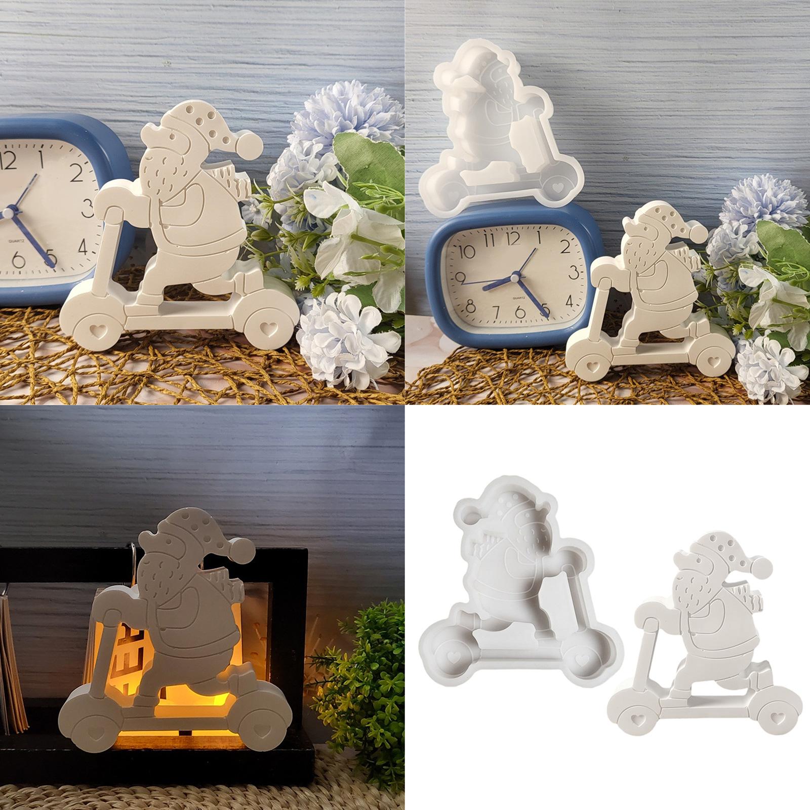 

Форма для украшения стола, гибкая силиконовая форма для украшения скутера Санты, гипсовая форма, принадлежности для изготовления ювелирных изделий