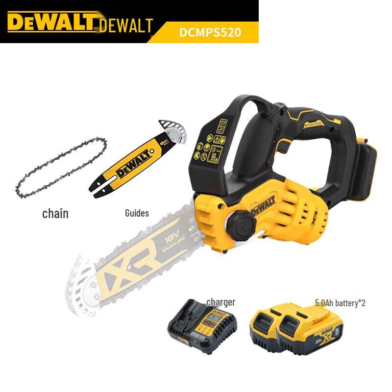 

DEWALT 20V Бездротова безщіткова 8-дюймова сучкорізна ланцюгова пилка Штепсель CN (адаптер в комплекті)