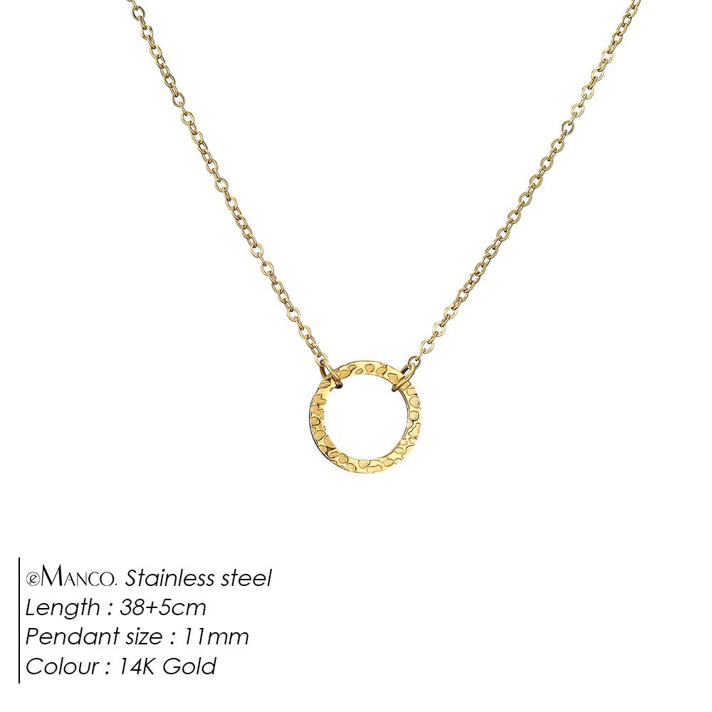 eManco Statement Necklace Women Dainty Stainless Steel Necklace Choker Pendant Necklace Fashion Jewelry