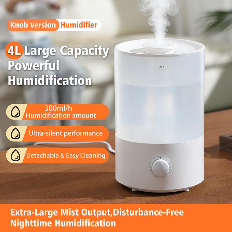 4L Large Capacity Air Humidifier with Remote Control Timer Plant Mist Aroma Diffuser for Home Office - Humidifier