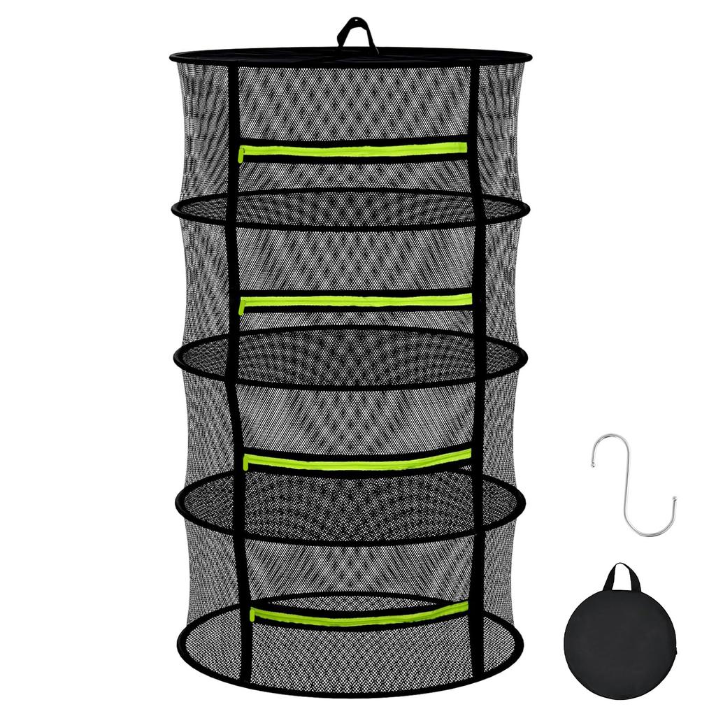 4/6/8 Layer Folding Herb Drying Rack Vegetables Flower Plant Drying Net Breathable Hanging Buds Plants Mesh Organizer