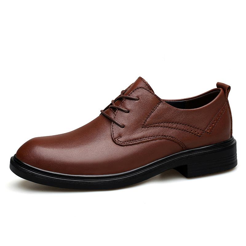 Spring and Autumn British Casual Business Dress Leather Shoes Men's Shoes Height Increasing Single Shoes Platform Height Increasing Shoes Casual Suit