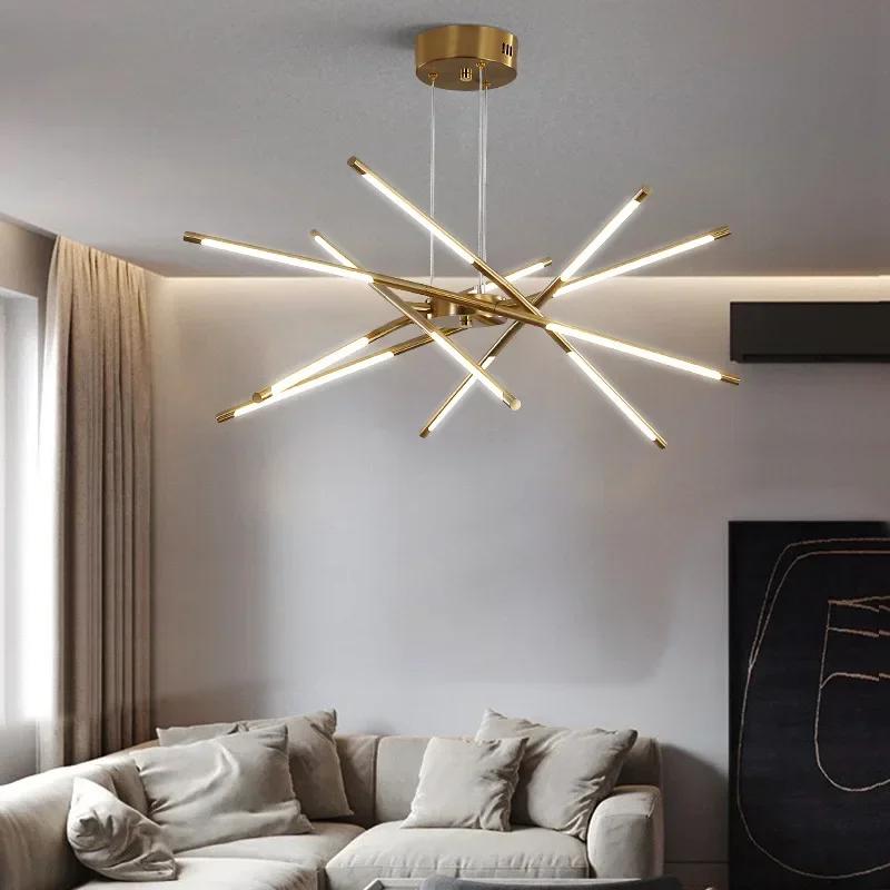 Modern Minimalist Living Room Pendant Lamp Creative Restaurant Bar Chandelier Luxury Bedroom Study Lights Combination Luminaire