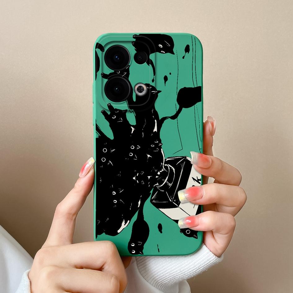 Pentru Oppo Reno13 Pro 12F Realme C75 Realme 14 Pro Plus F27 A3 NFC A40 A40m A60 Huse Drăguț Panda Broască Silicon Lichid Moale Anti-Alunecare Husă Pentru Oppo Carcasă