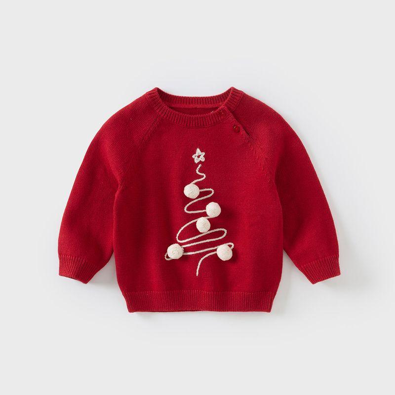 David Bella Kidsren s Knitwear Red Pullover Warm Winter Wear New Style Girls  Knitwear New Year s Top