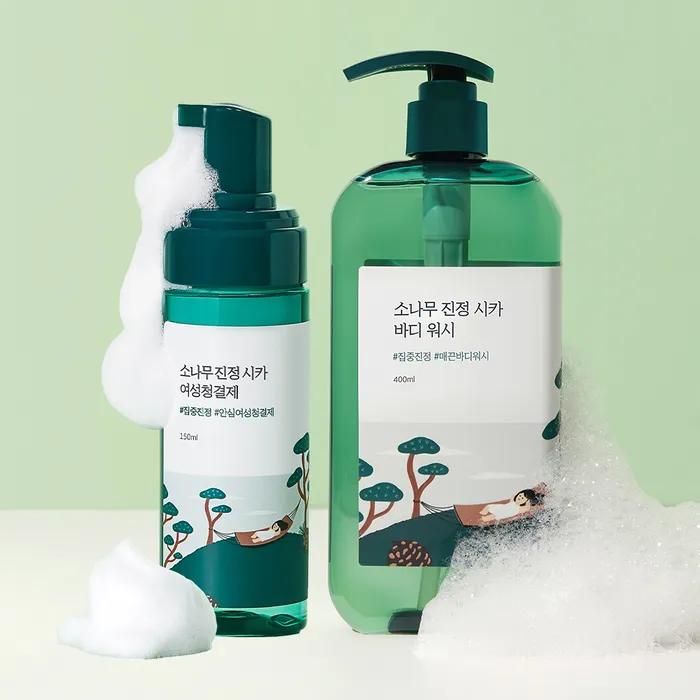 [SET] Gel Douche Apaisant Cica Pin 400ml + Nettoyant Intime 150ml