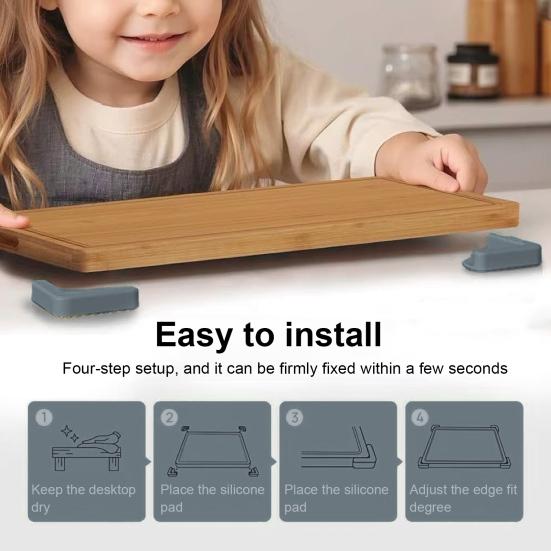 4Pcs Silicone Chopping Boards Feet Prevent Cutting Injuries Non-Slip Cutting Boards Feet Non-slip Kitchen Surface Protectors Home Gift