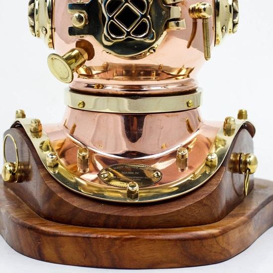 15.24 Cm Copper Diving Helmet US Navy Diving Helmet Mark V Morse Scuba Helmet
