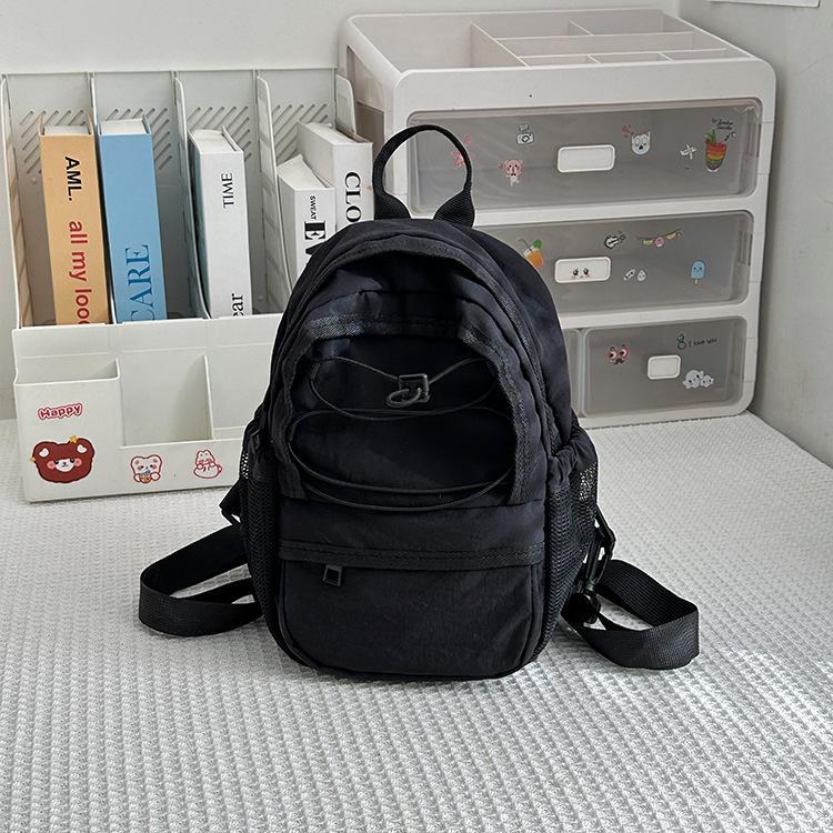 Schoolbag new high-value drawstring contrasting backpack large-capacity sports backpack schoolbag travel bag college style bag
