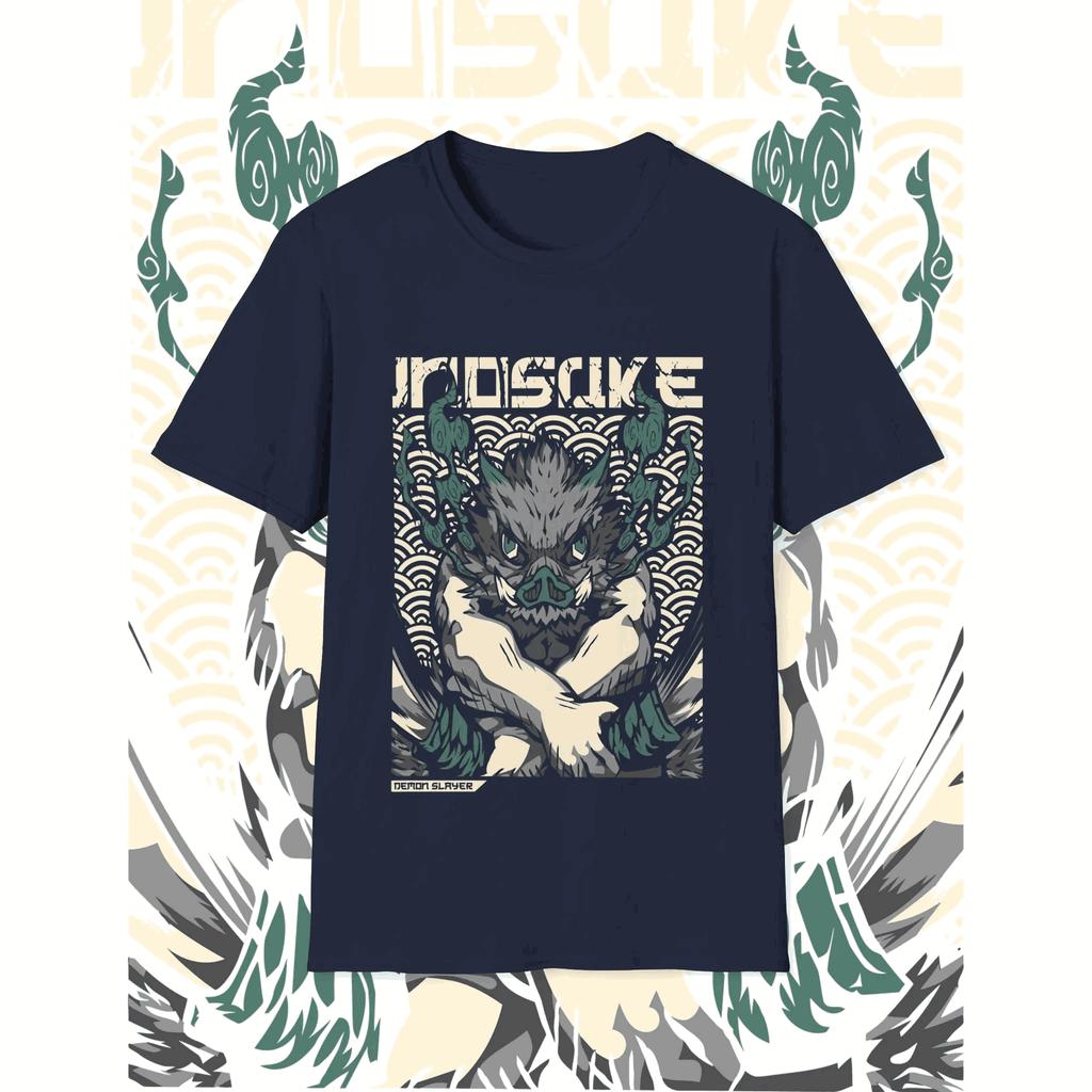 Hot Sale Anime Demon Slayer Hashibira Inosuke Graphic Print T-shirt Men Women Summer New Tee Streetwear Y2K Harajuku Fashion Loose Casual Oversize Top